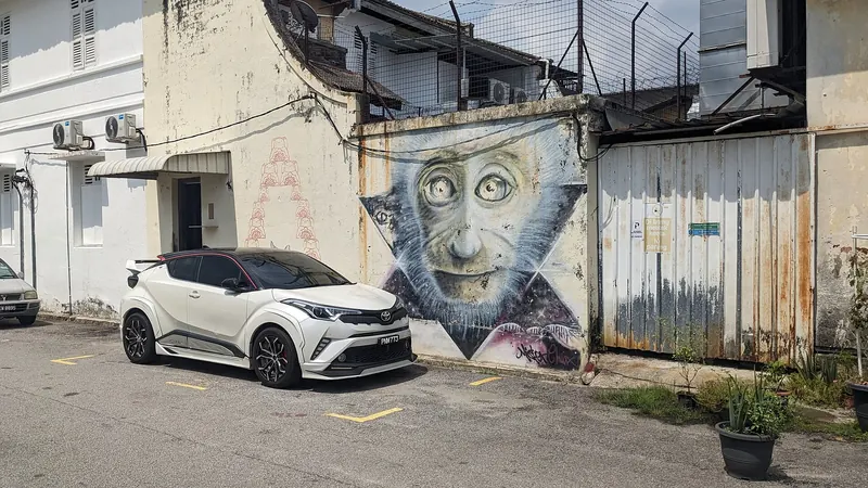 A street art mural in George Town, Penang
