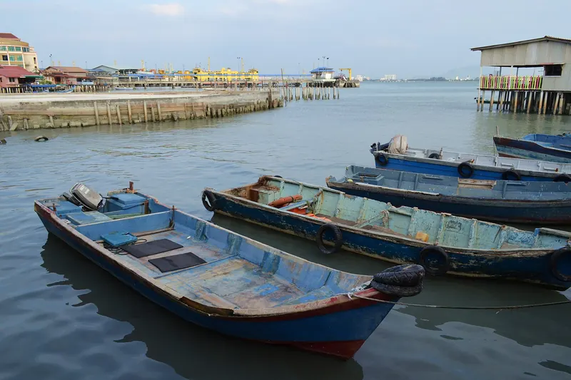A view along one of Penang's clan jetties