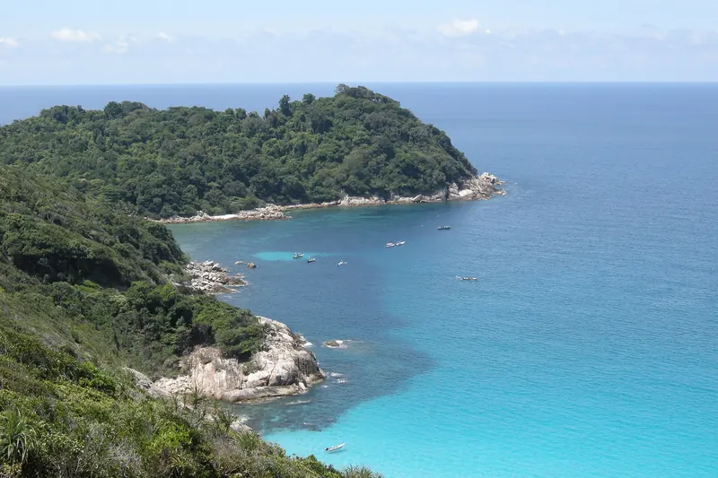 The coastline of the Perhentian Islands