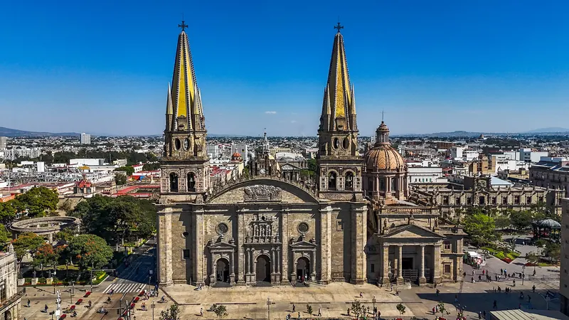 The twin-spired Metropolitan Cathedral of Guadalajara