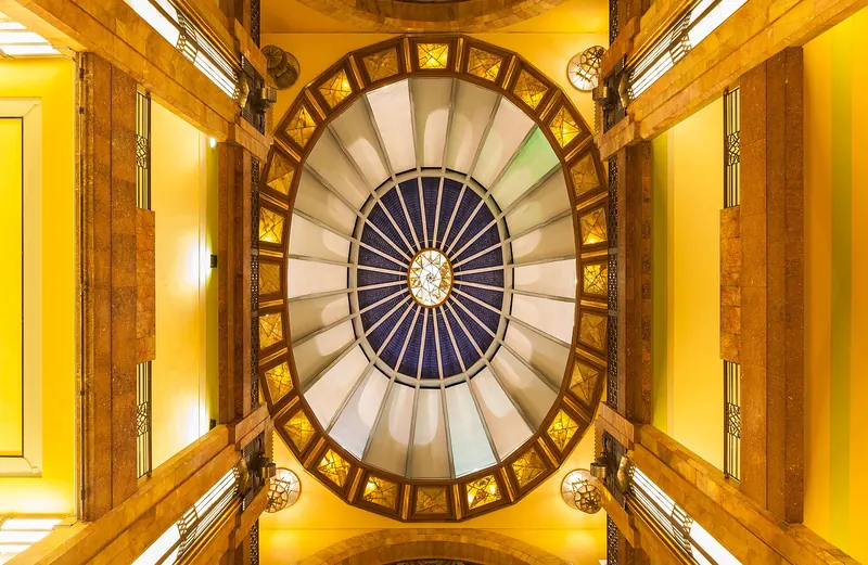The white marble Palacio de Bellas Artes in the centre of Mexico City