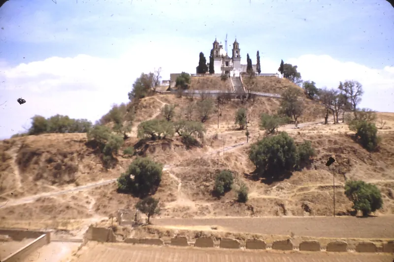 The Church of Our Lady of Remedies on top of the Great Pyramid of Cholula