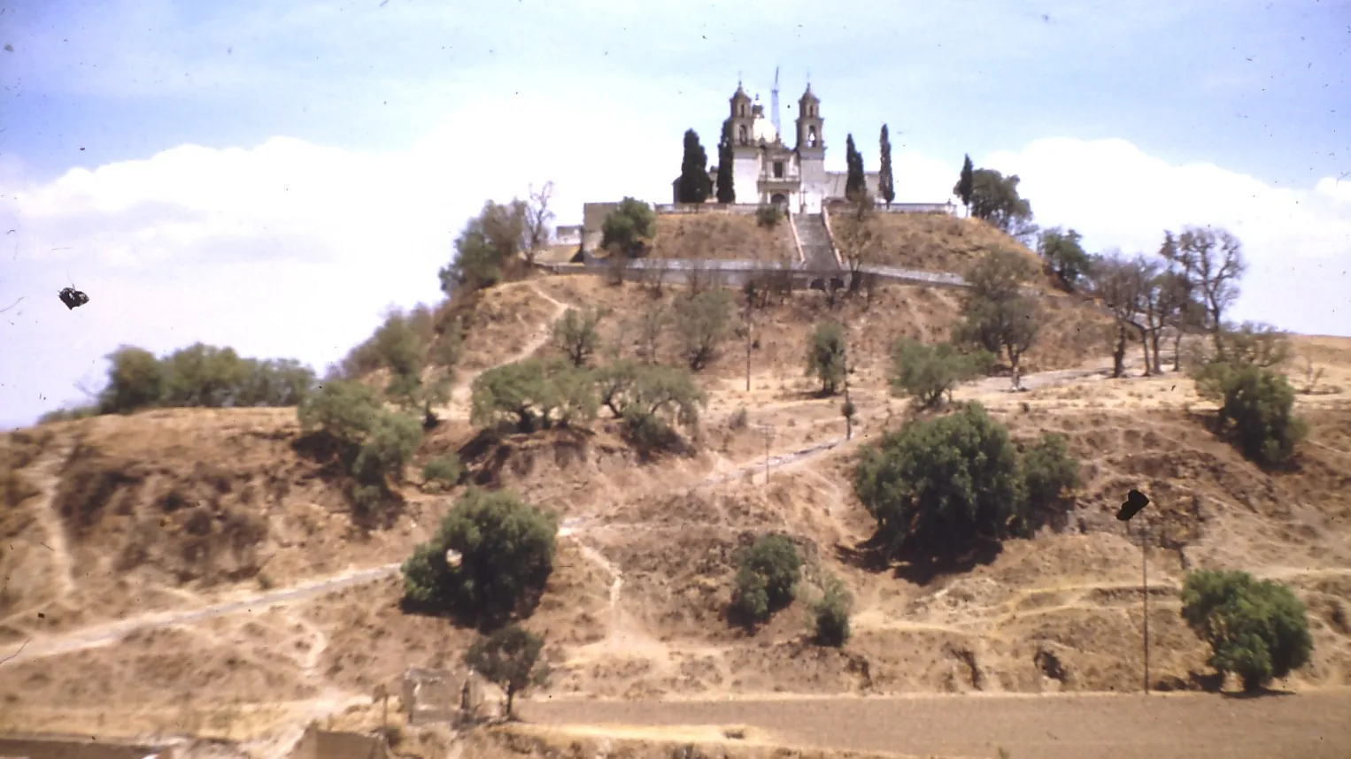 The Church of Our Lady of Remedies on top of the Great Pyramid of Cholula
