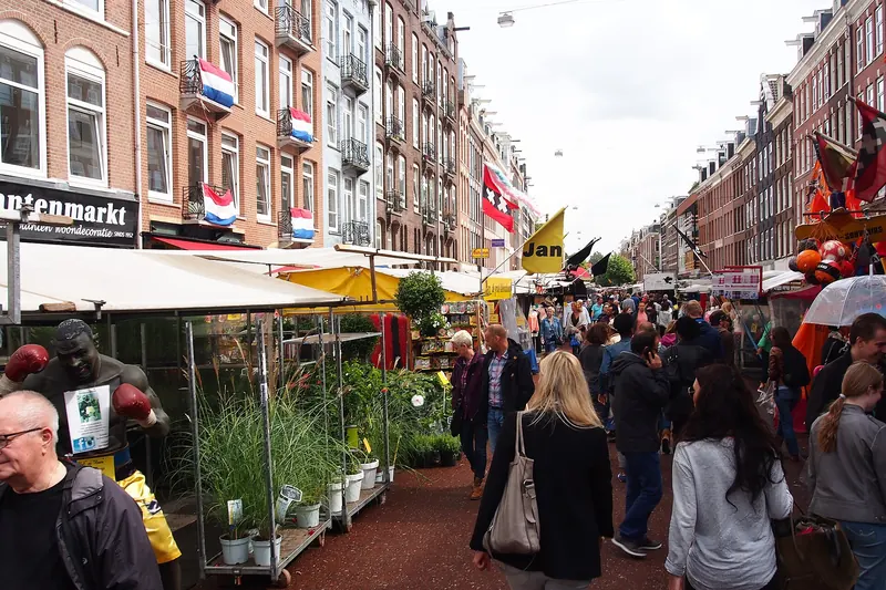 Stalls at Amsterdam's Albert Cuyp street market