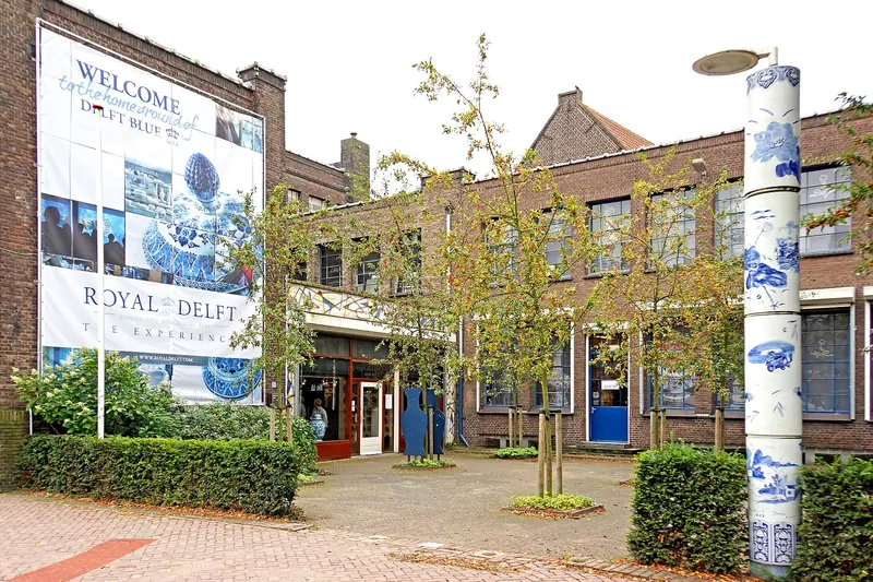 The historic Royal Delft pottery factory, still hand-painting Delftware today