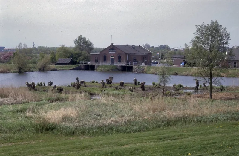 The historic Wisboom pumping station at Kinderdijk