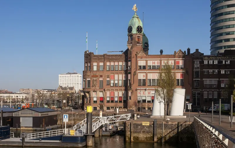 The historic former Holland America Line headquarters, now Hotel New York, in Rotterdam