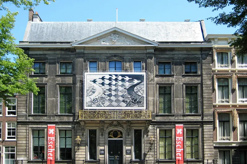 The former royal palace now housing the Escher in Het Paleis museum in The Hague