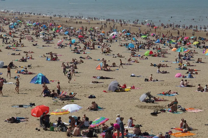 The sandy beach at Scheveningen, The Hague's North Sea resort district