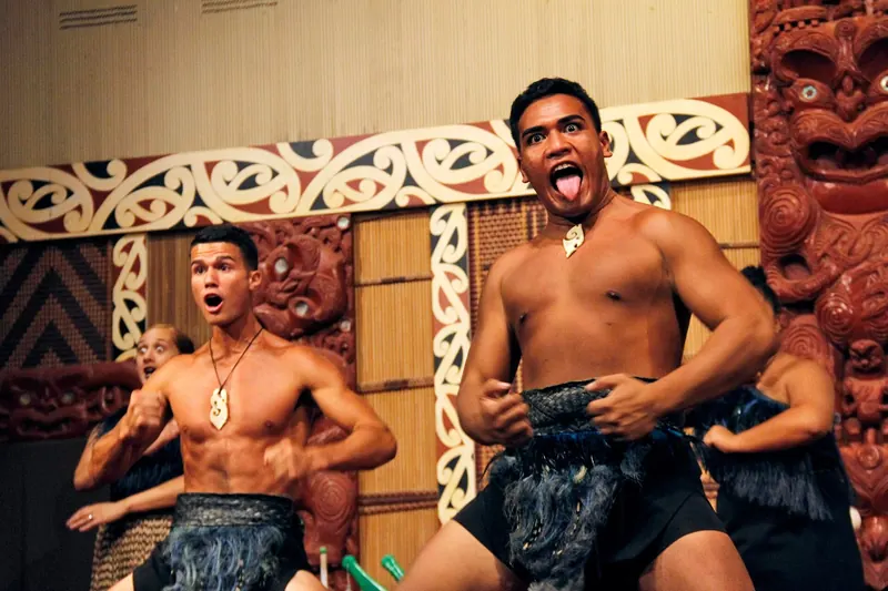 Maori performers demonstrating the haka