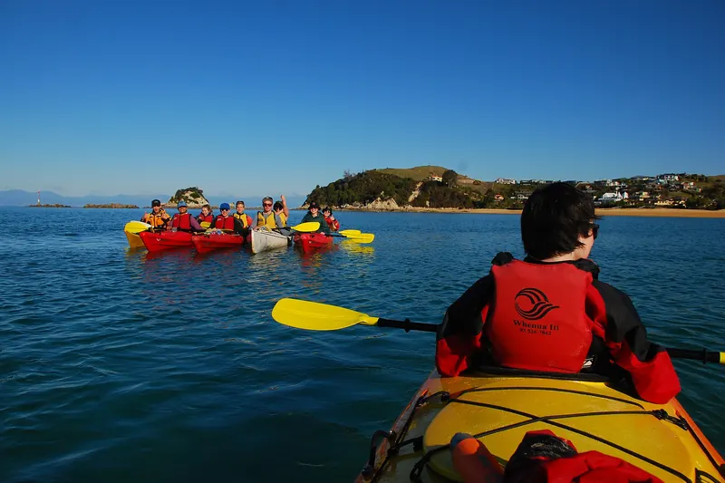 Sea kayaking along the Abel Tasman coastline
