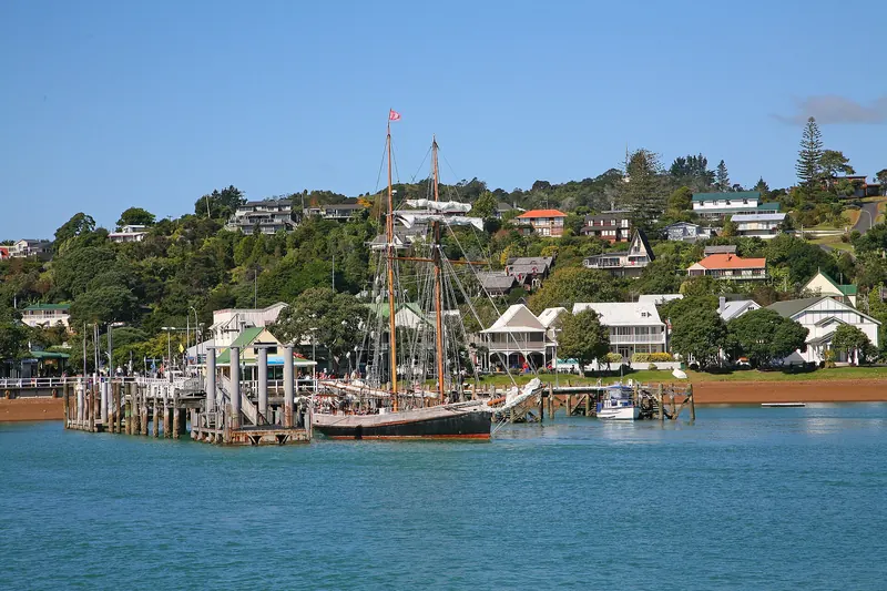 The historic waterfront township of Russell in the Bay of Islands