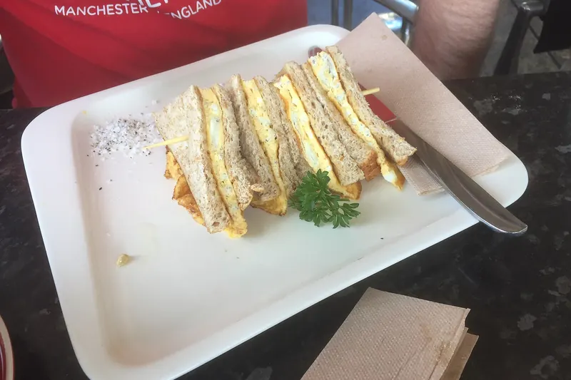 A whitebait fritter, a South Island seasonal delicacy