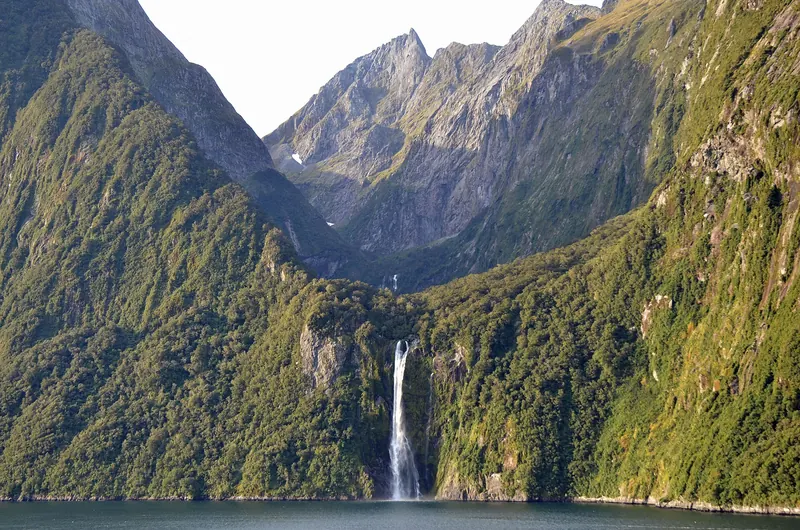 Stirling Falls cascading into Milford Sound