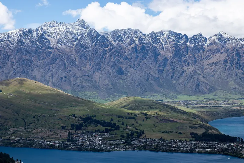 The jagged peaks of The Remarkables mountain range above Queenstown