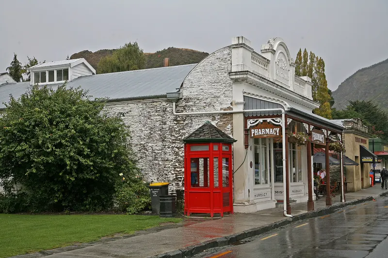 Preserved 19th-century buildings in the historic gold-rush town of Arrowtown