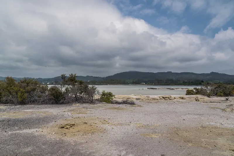 Lake Rotorua, the volcanic lake at the heart of the town