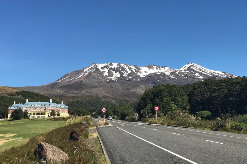 Whakapapa Village, the park's main visitor hub