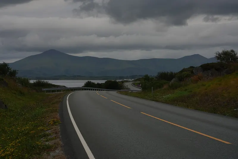 The Atlantic Road winding across small islands