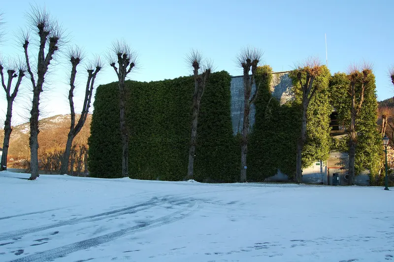 The medieval walls of Bergenhus Fortress in Bergen
