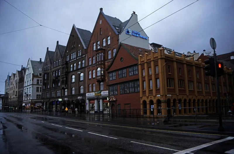 A historic Hanseatic-era building at the Hanseatic Museum in Bergen