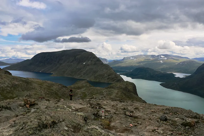The Besseggen ridge above Lake Gjende in Jotunheimen