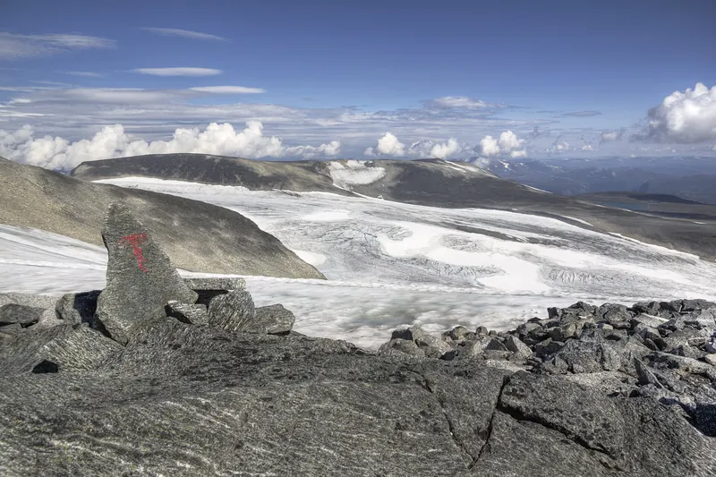 The summit of Galdhøpiggen, Norway's highest mountain