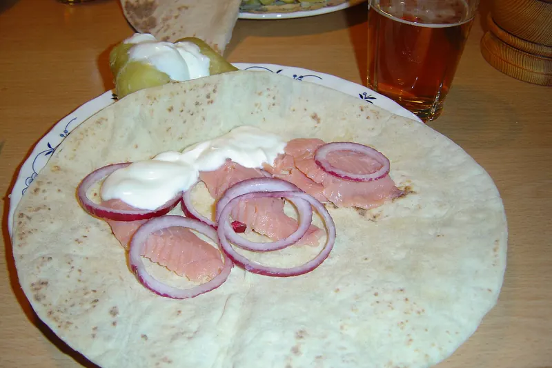 Rakfisk, fermented trout, a specialty of the region near Jotunheimen
