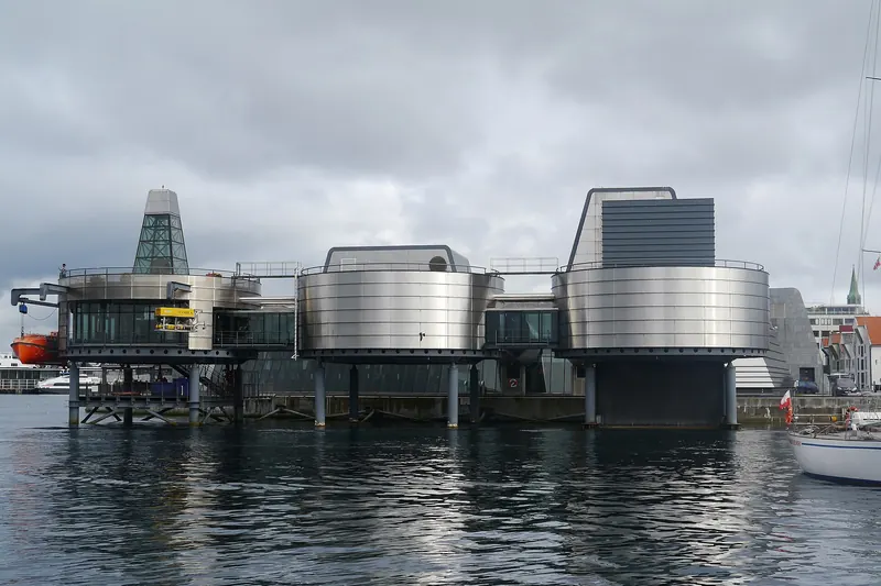 The distinctive drum-shaped Norwegian Petroleum Museum in Stavanger