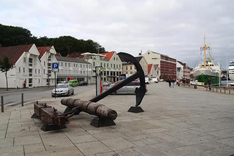 Boats moored in Stavanger's harbour