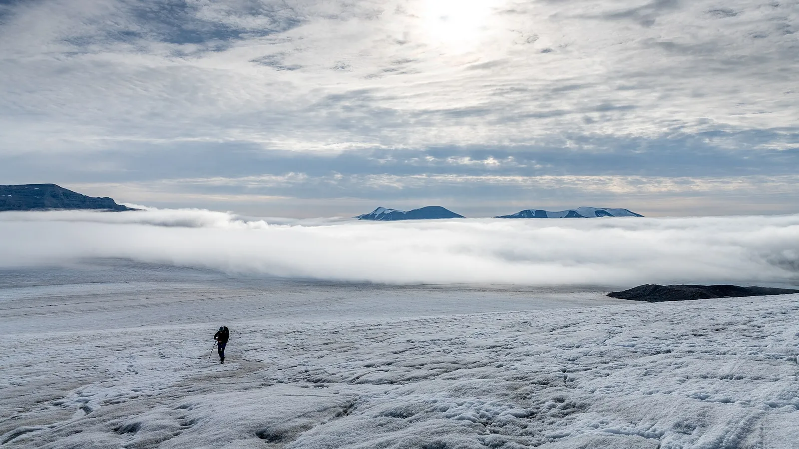Nordenskiöldbreen, a vast glacier in the Svalbard archipelago