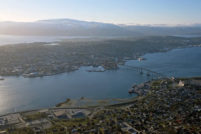 The view over Tromsø from the Storsteinen viewpoint