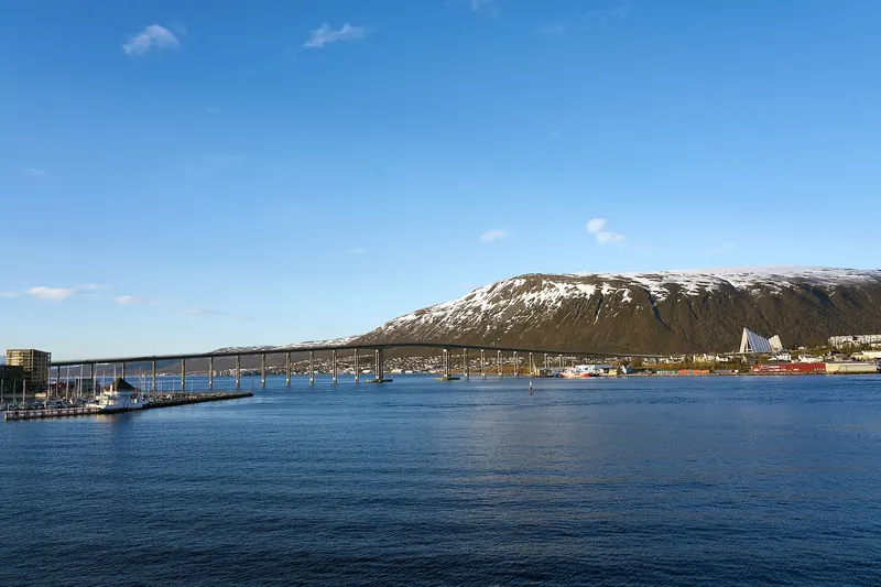 Tromsø Bridge connecting the mainland to Tromsøya island
