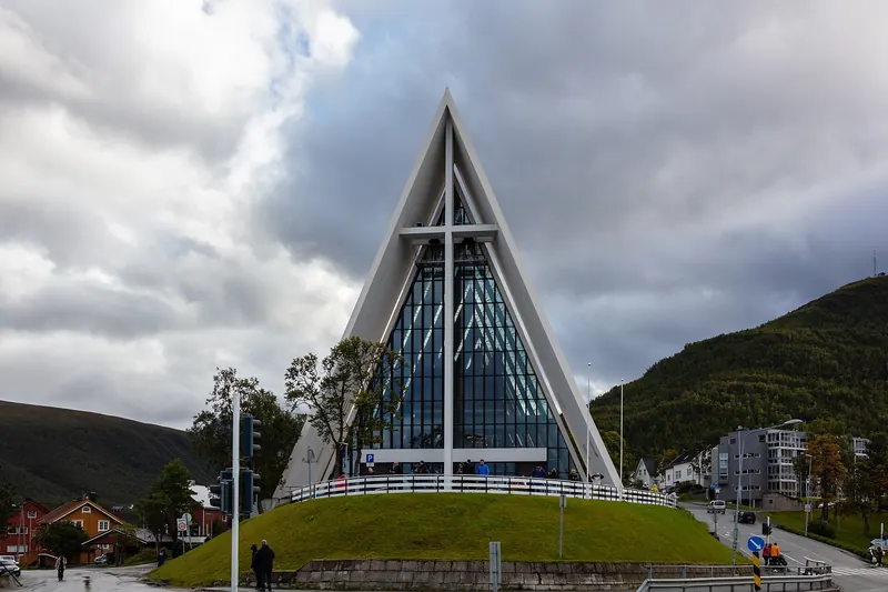 The interior of Tromsø's Arctic Cathedral