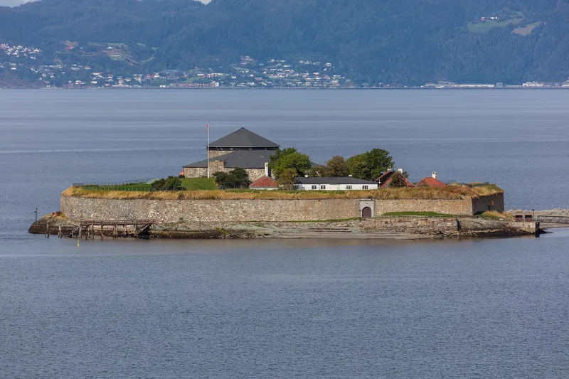 Munkholmen, a small fortified island in Trondheim's fjord