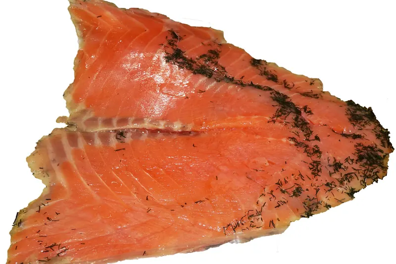 Gravlax on a plate