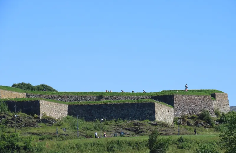 The grounds of Kristiansten Fortress overlooking Trondheim