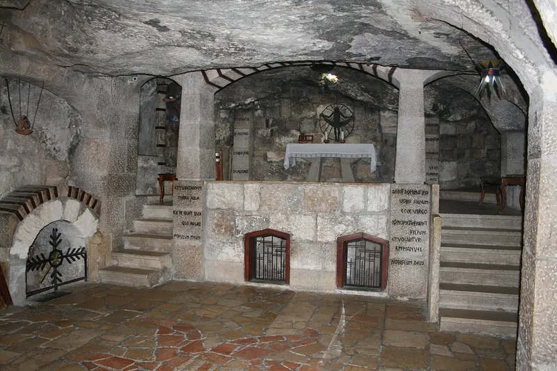 The Catholic grottos beneath the Church of the Nativity