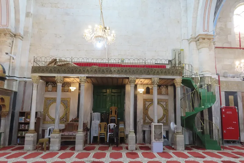 The Isaac Hall inside the Ibrahimi Mosque in Hebron