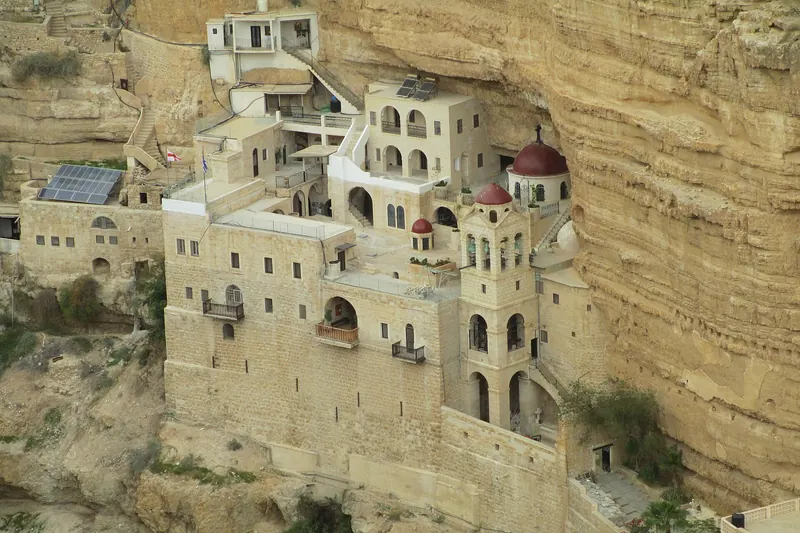 St George's Monastery clinging to the cliff of Wadi Qelt