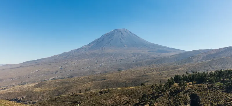 El Misti volcano towering over Arequipa