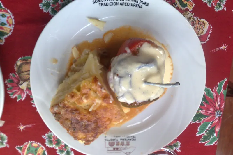 Rocoto relleno, a stuffed spicy pepper from Arequipa