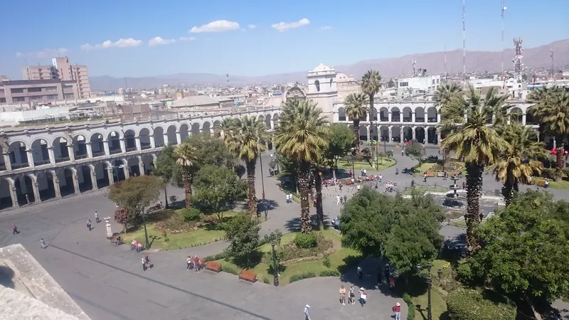 The white volcanic-stone streets of Arequipa