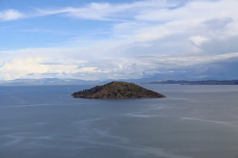 The view of Taquile Island from Amantaní
