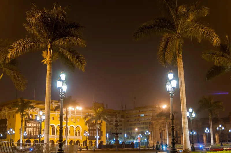 The Plaza Mayor in central Lima