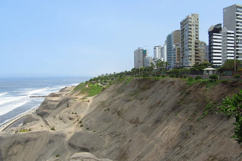 The Malecón coastal cliffs of Miraflores in Lima