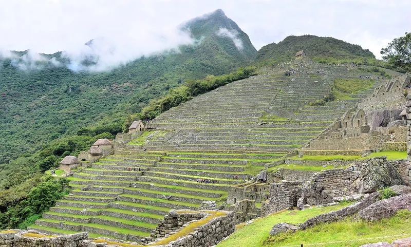 The Inca agricultural terraces at Machu Picchu