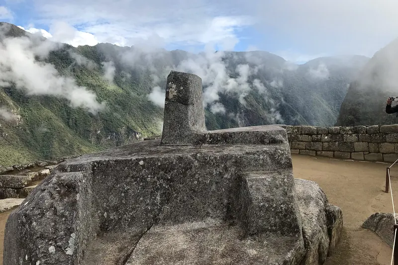 Detailed Inca stonework at Machu Picchu