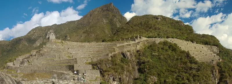 Walking the agricultural terraces at Machu Picchu