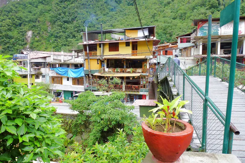 The streets of Aguas Calientes below Machu Picchu